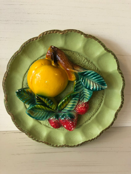 Vintage Chalkware Fruit Hanging