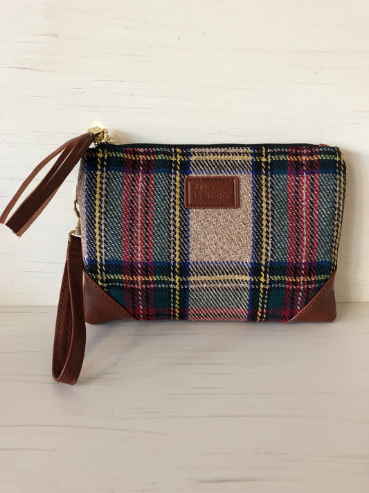 Autumn Plaid Wristlet