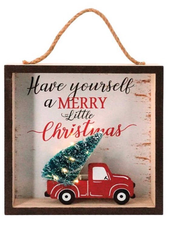 3-D Red Truck Wall Art (Lights up!)