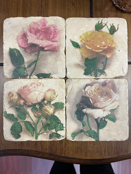 Studio Vertu Marble Rose Coasters