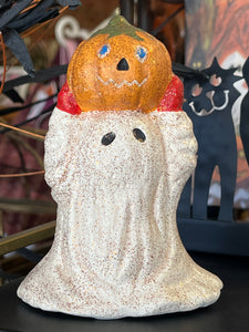 Teena Flanner X Bethany Lowe Ghost with Pumpkin