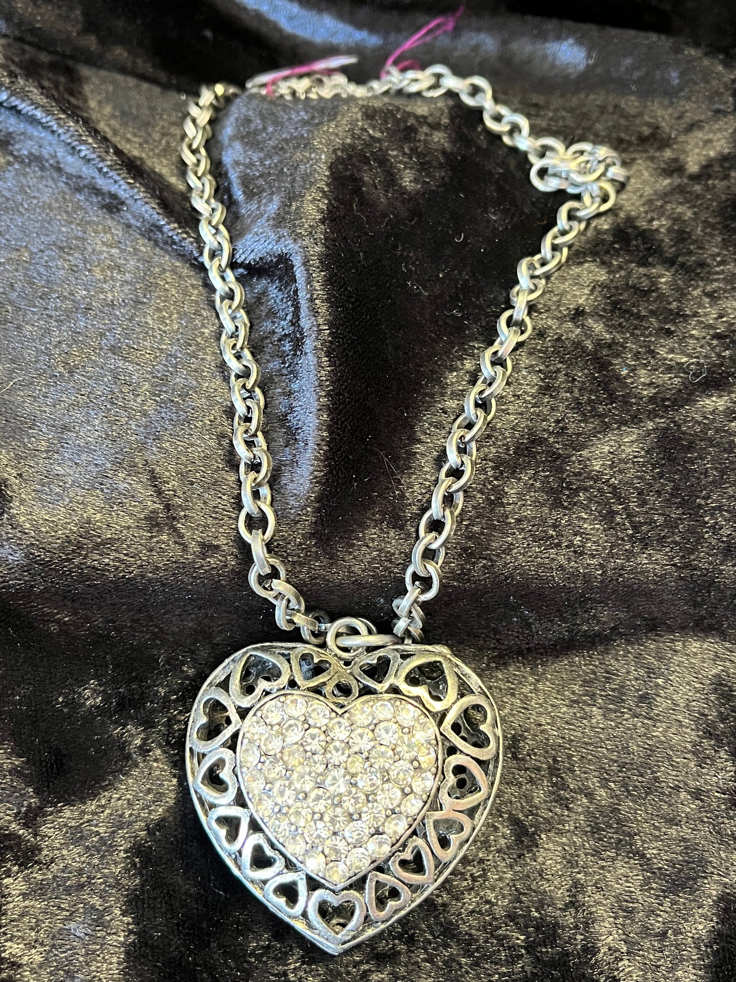 Rhinestone Heart Necklace