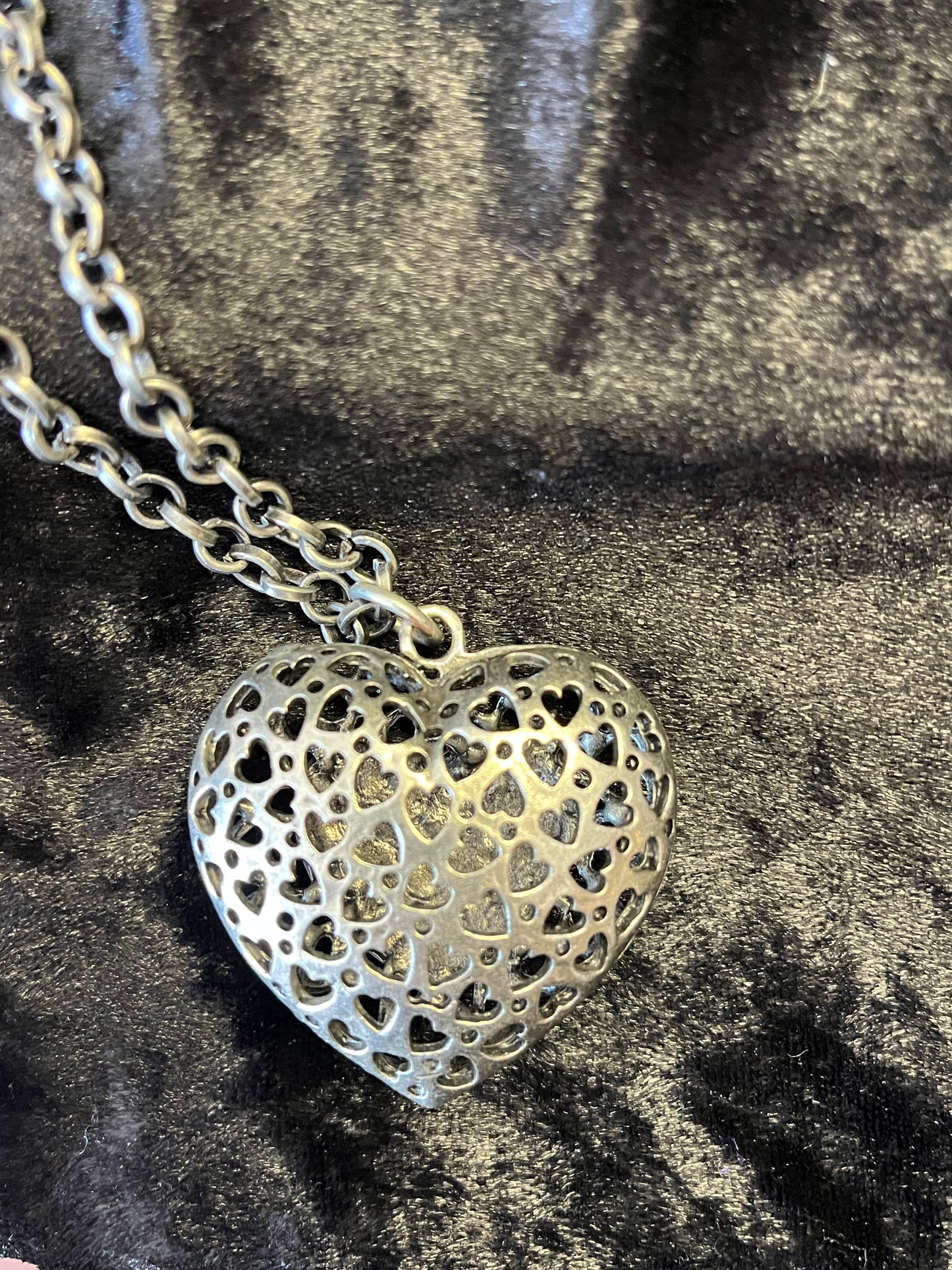 Rhinestone Heart Necklace