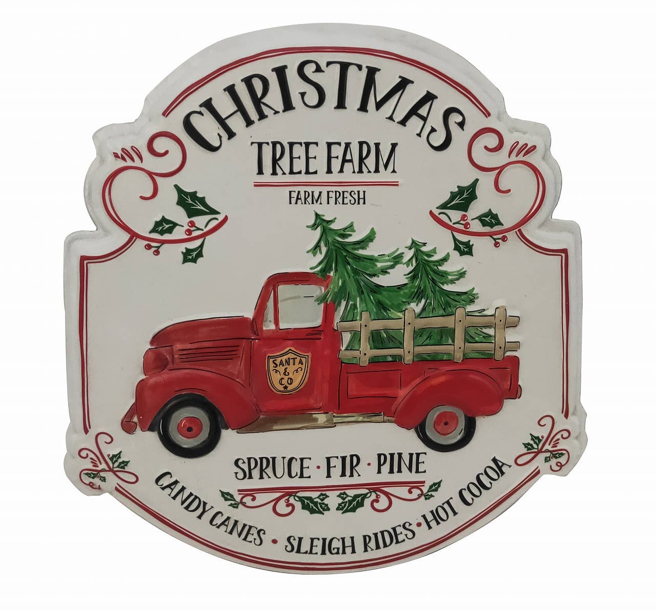 Metal Vintage-Style Tree Farm Sign