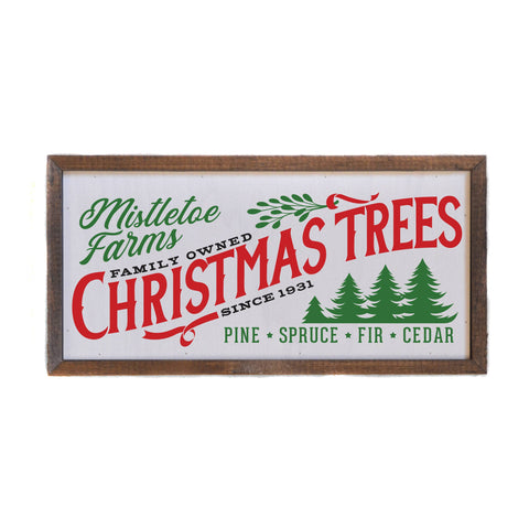 12x6 Mistletoe Farms Christmas Tree Sign