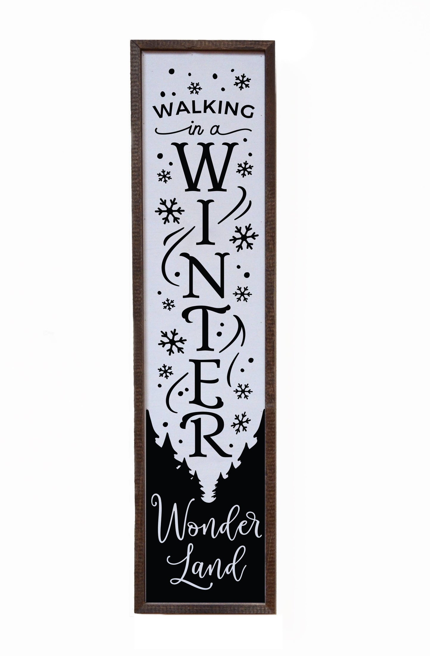 24x6 Walking In A Winter Wonder Land Christmas Wall Art