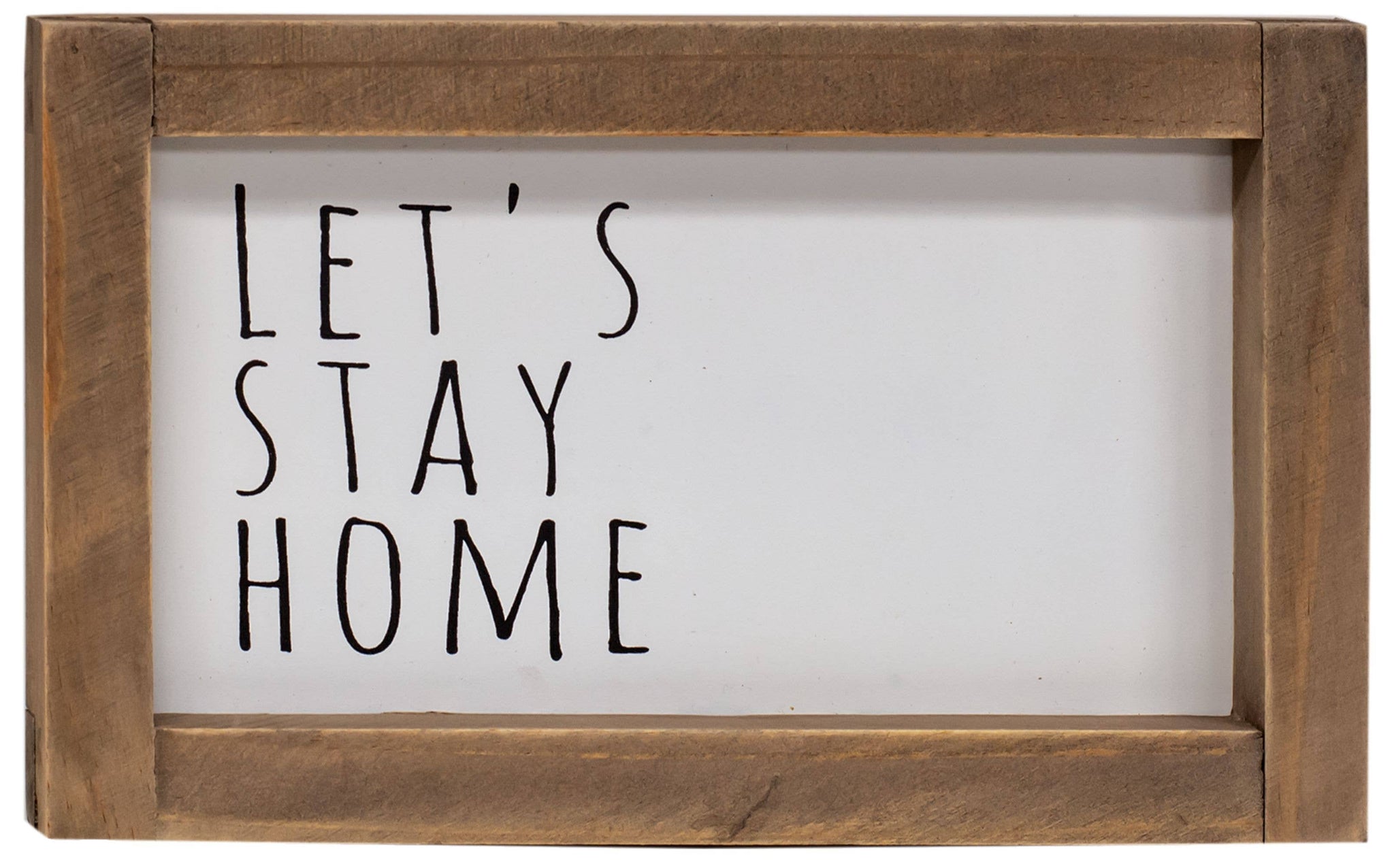Let's Stay Home Framed Sign