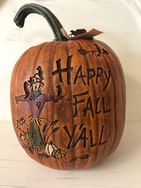 Happy Fall Y’All Pumpkin