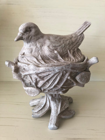 Bird on Nest Treasure Box