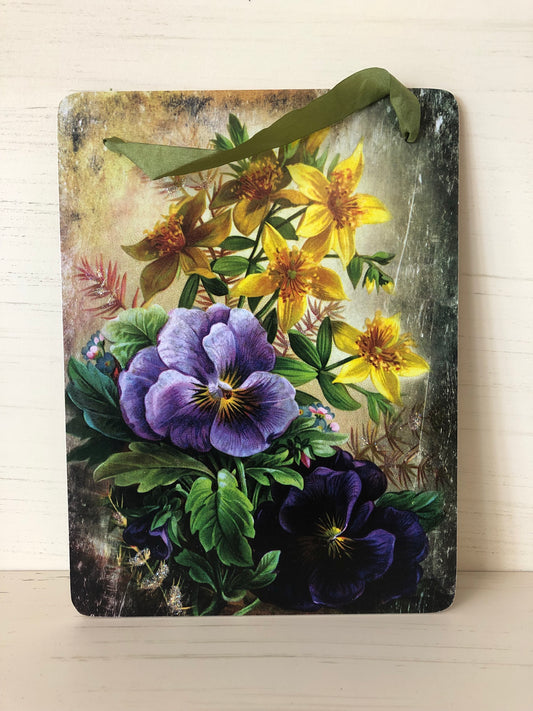 Pansy Embellished Print