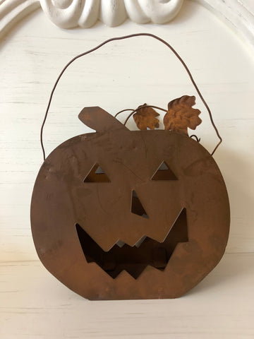 Tin Jack O’Lantern Bucket