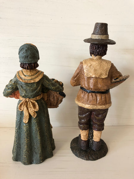 Pilgrim Couple Figurines