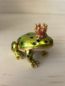 Jeweled Frog Prince Box