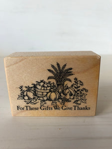Thanksgiving Rubber Stamp
