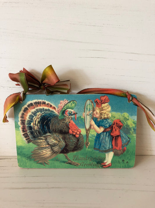 Thanksgiving Postcard Hanging